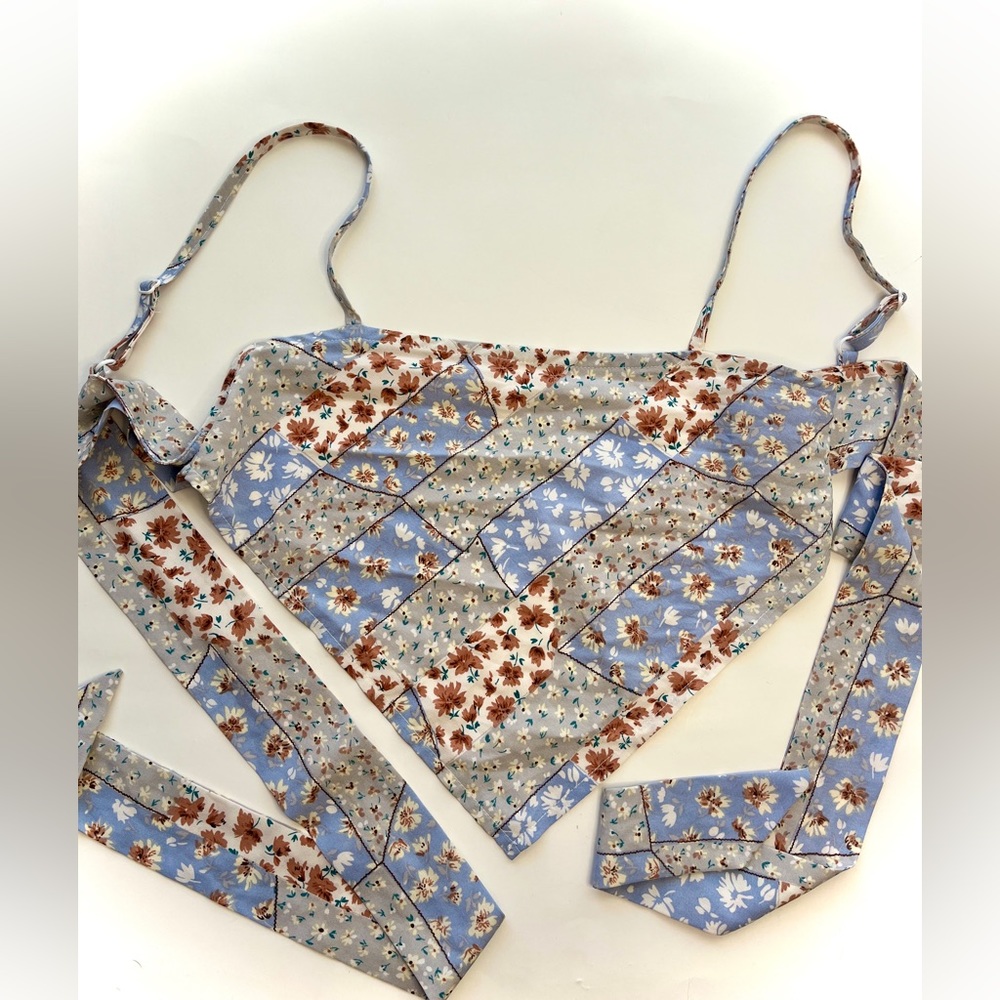 floral bandana halter top